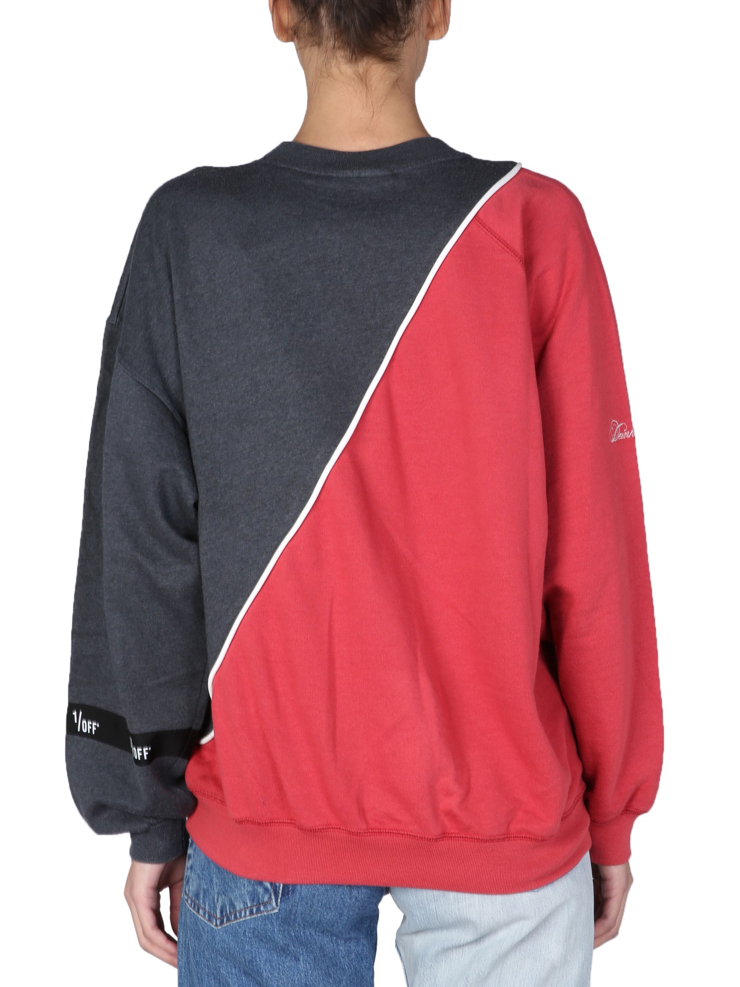 1/OFF    REMADE WRANGLE COTTON SWEATSHIRT