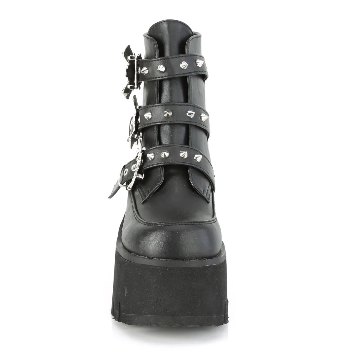 3 Inch Heel ASHES-55 Black Pu