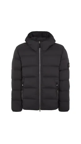 43728 Seamless Nylon Tunnel Down Jacket - Black