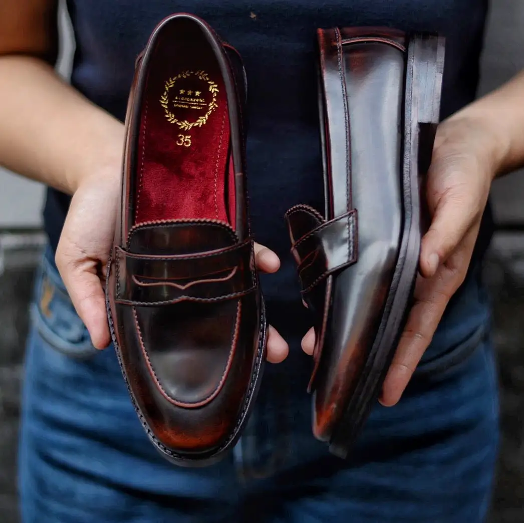 509 Women Penny Loafer Burgundy