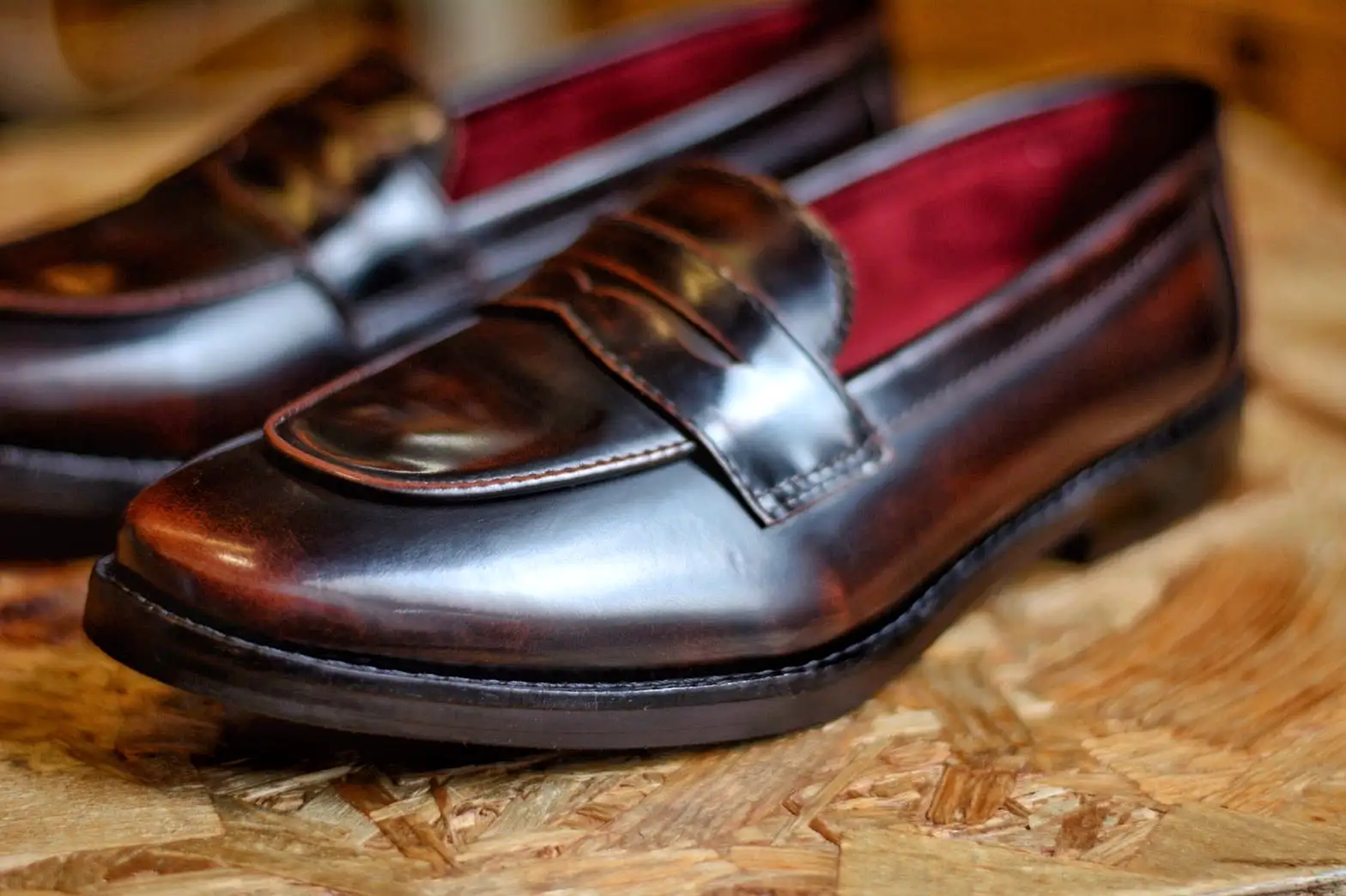 509 Women Penny Loafer Burgundy