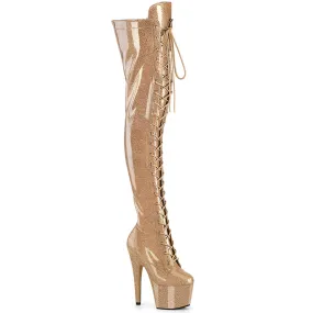 7 Inch Heel ADORE-3020GP Gold Glitter