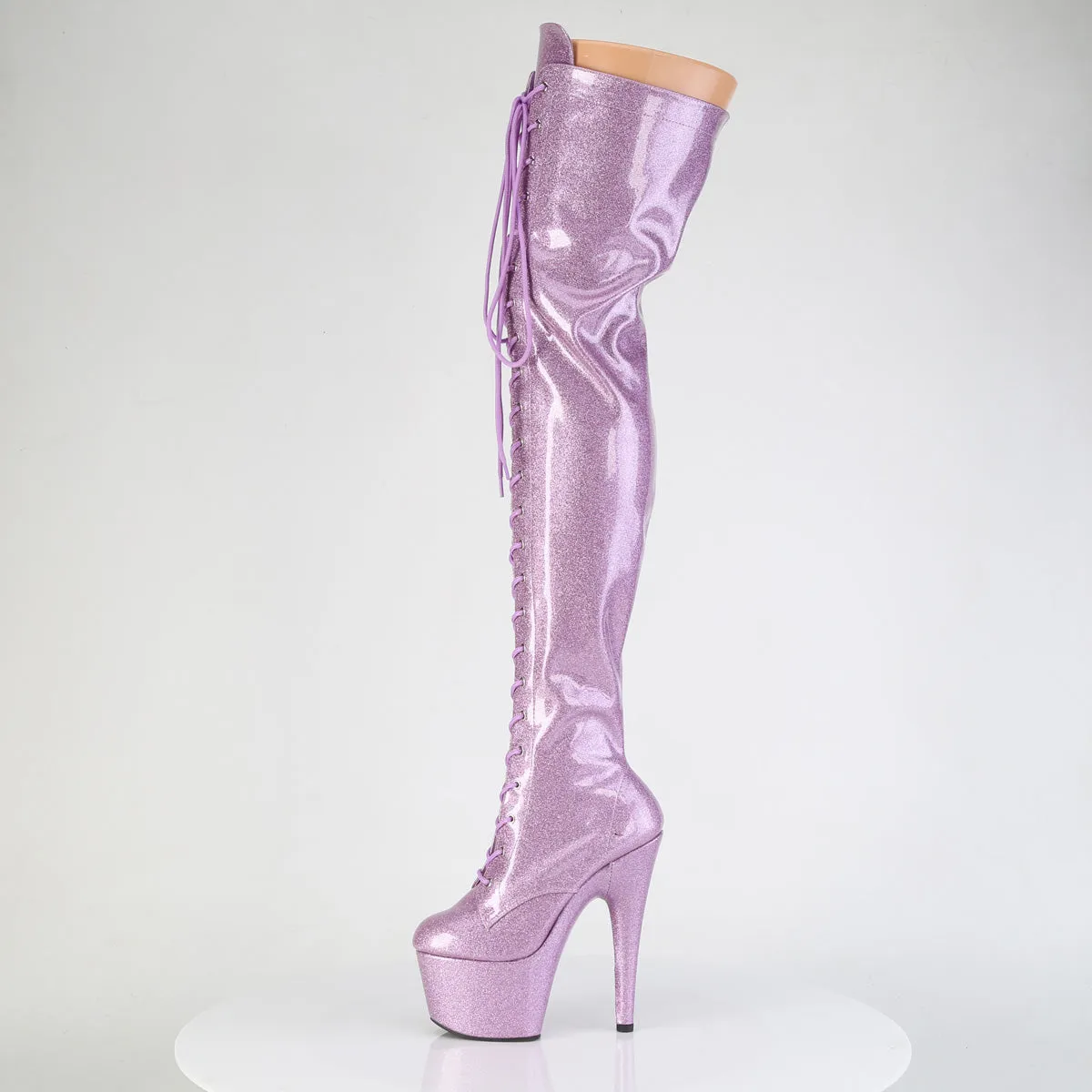 7 Inch Heel ADORE-3020GP Lilac Glitter