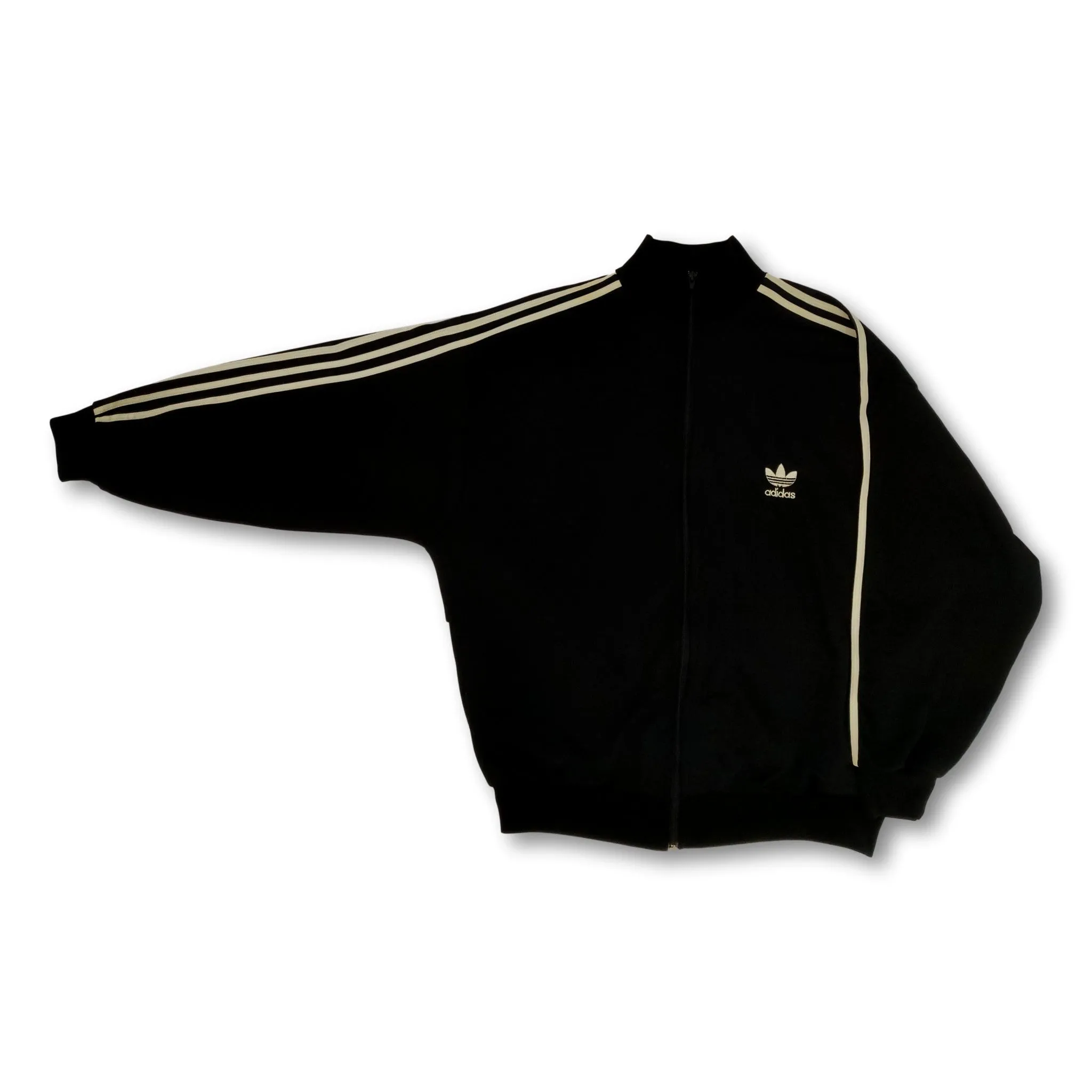 80s black bootleg Adidas track jacket