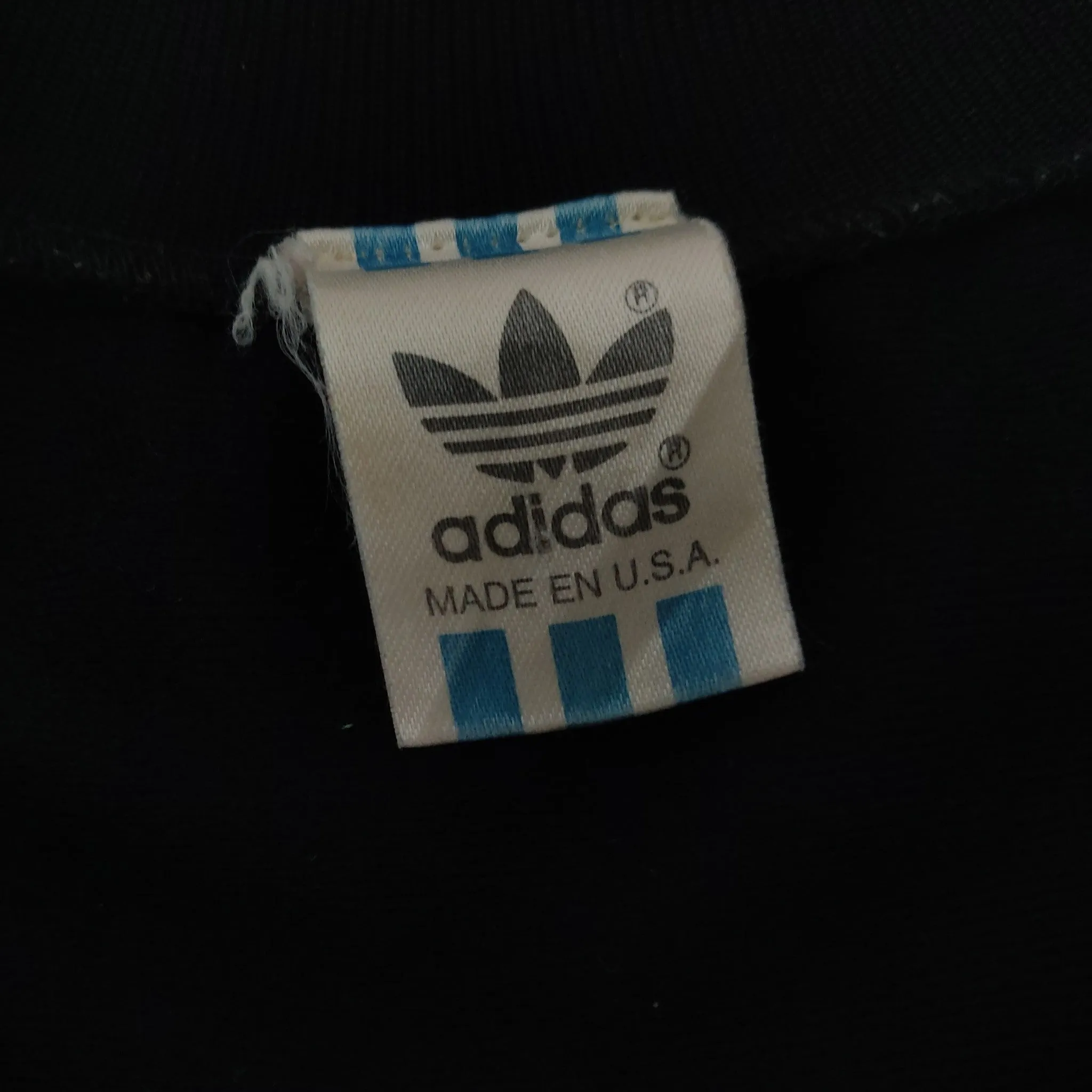 80s black bootleg Adidas track jacket