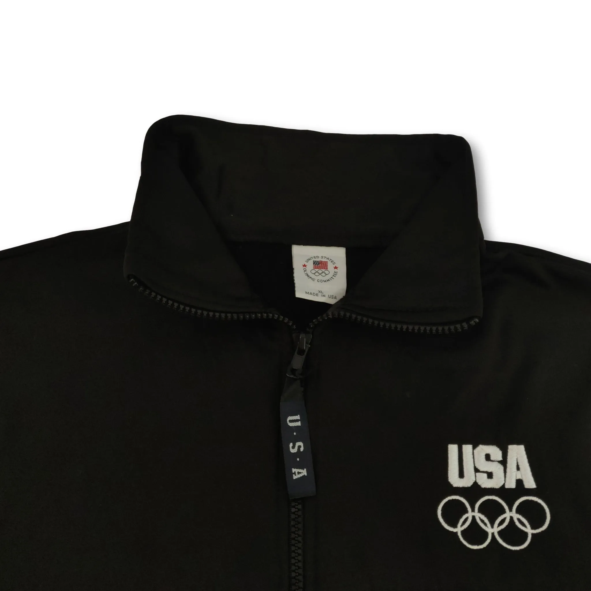 90s black Olympics jacket Made in USA