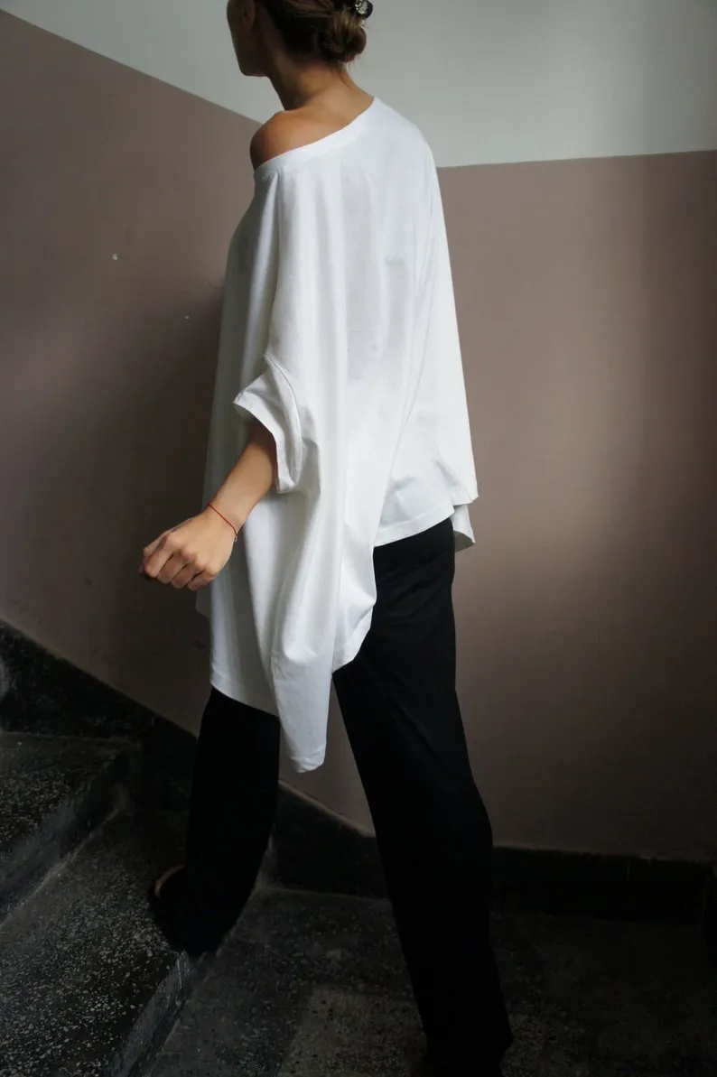 Aakasha  |Plain Medium Short Sleeves Handmade Oversized Bold Tunics