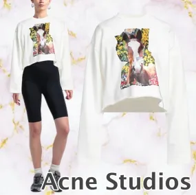 Acne Studios  |Long Sleeves Cotton Hoodies & Sweatshirts