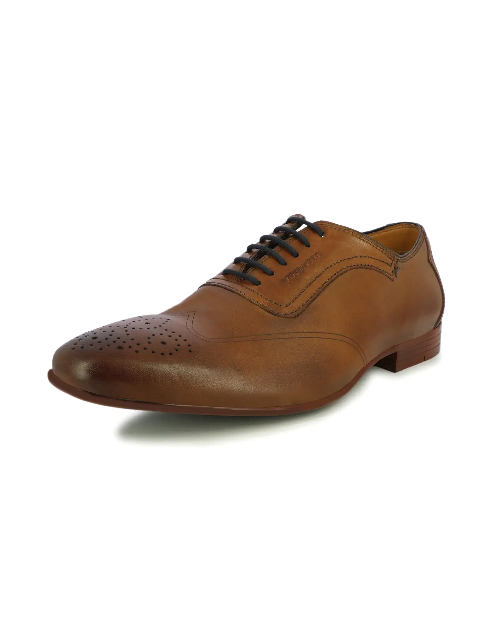 Alberto Torresi Men's Leather Tan Formal Lace Up Shoes