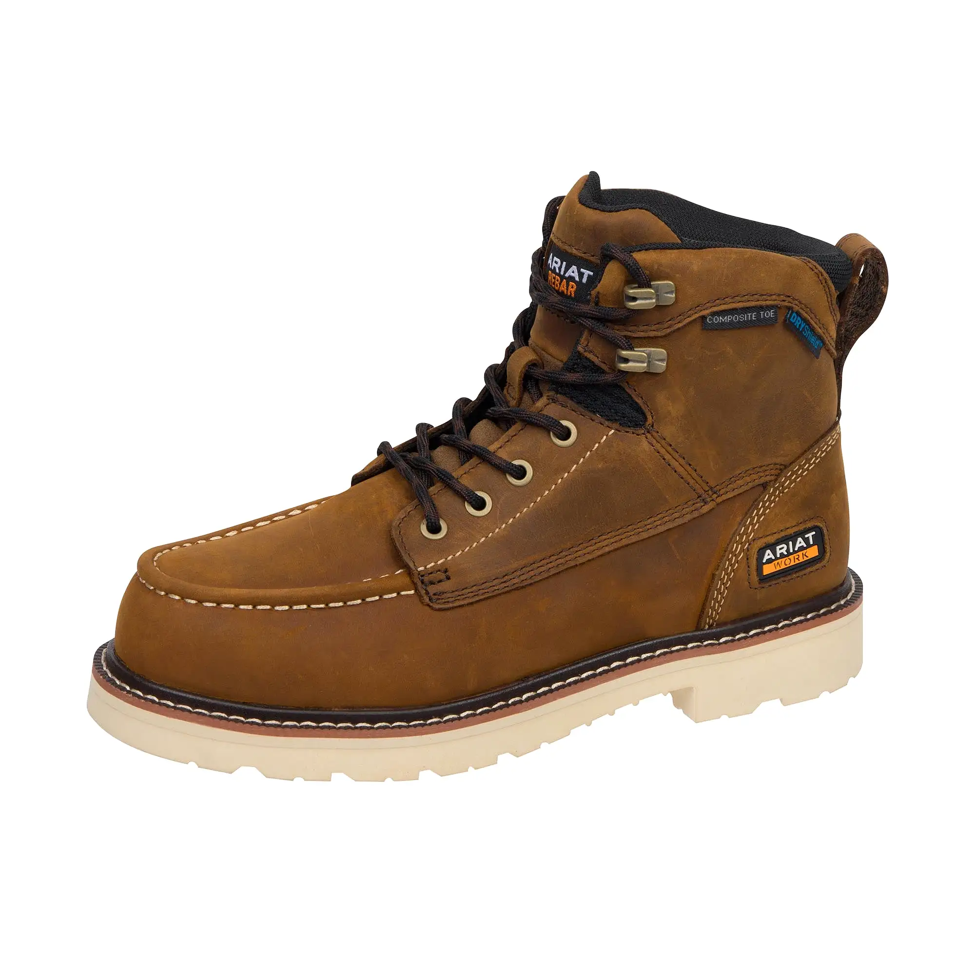 Ariat Rebar Lift 6 Inch H2O Composite Toe Distressed Brown