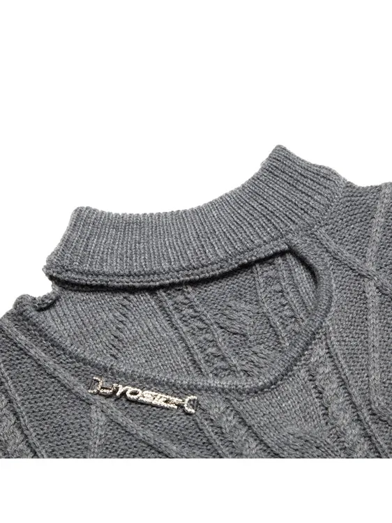 Asymmetry Sweater Nichi Loose Cut Knit