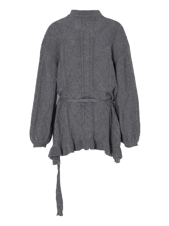 Asymmetry Sweater Nichi Loose Cut Knit