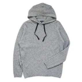 Austin Ribbed Knit Light Grey Hoodie