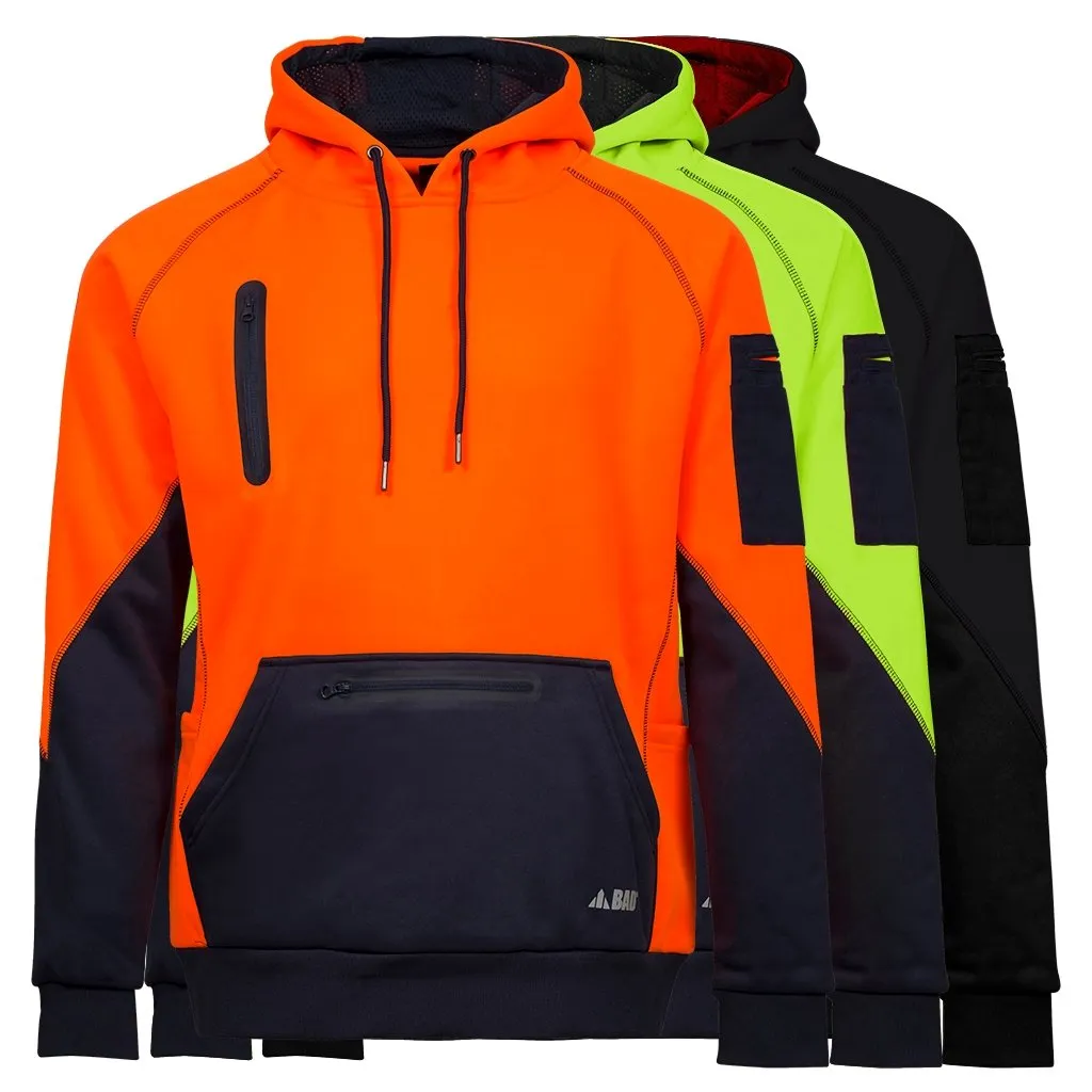 BAD WATERPROOF RAIN-DEFEND HI-VIS FLEECE HOODIE