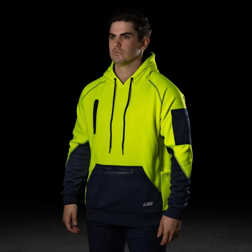 BAD WATERPROOF RAIN-DEFEND HI-VIS FLEECE HOODIE