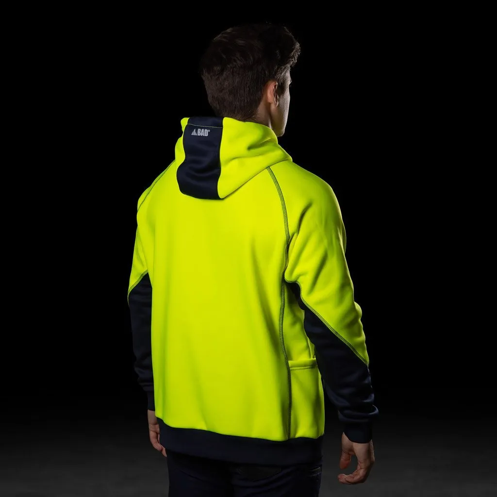 BAD WATERPROOF RAIN-DEFEND HI-VIS FLEECE HOODIE