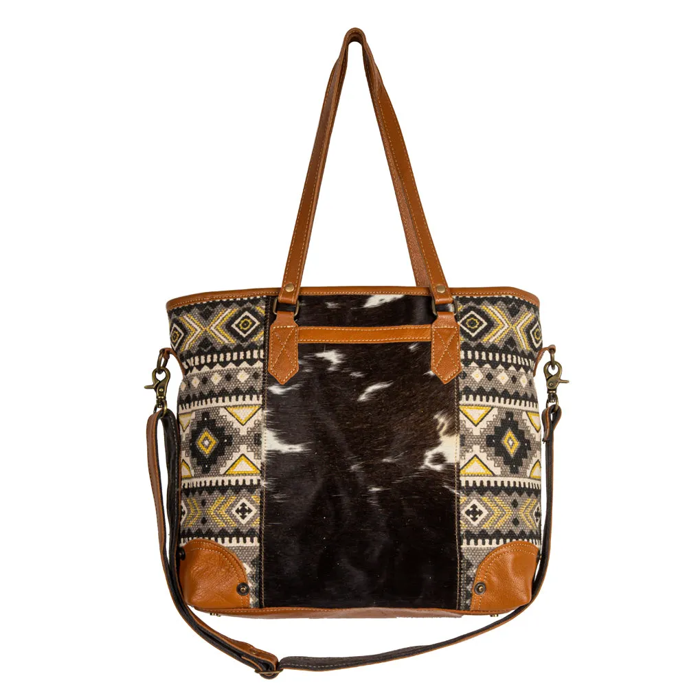 Bison Ridge Hair-On Hide Tote Bag