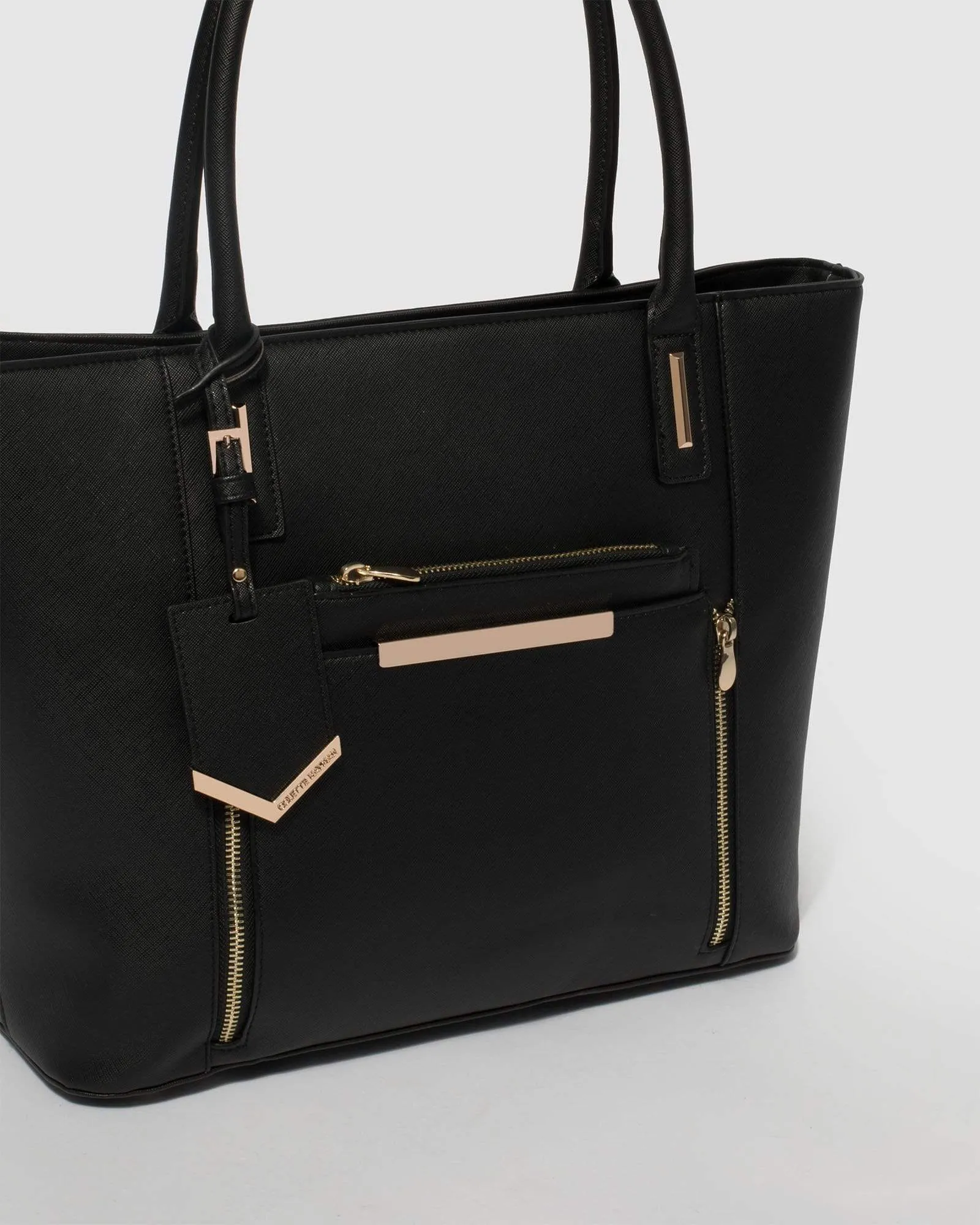 Black Premium Zip Tote Bag