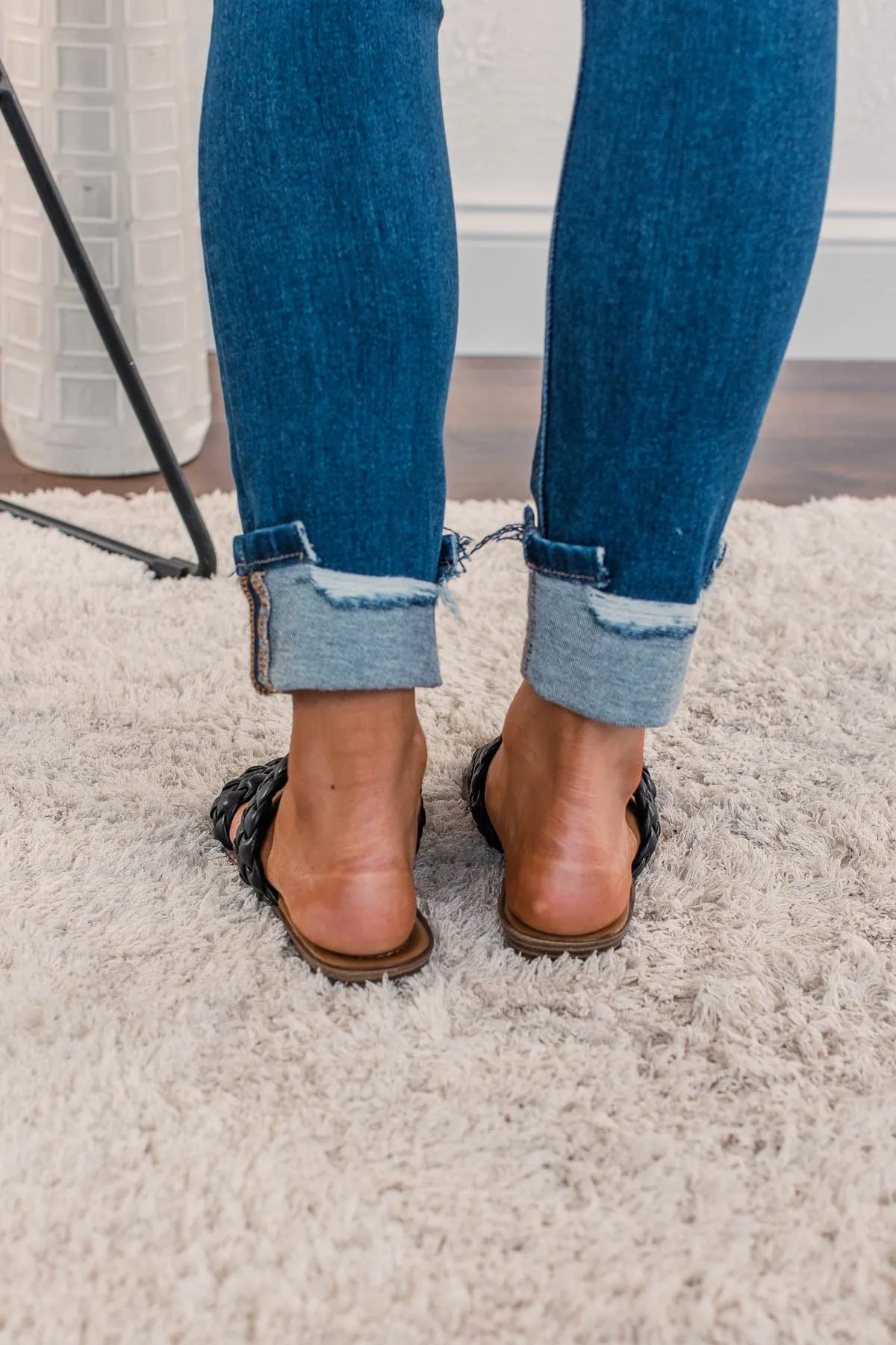 Blowfish Bolley Braided Sandals- Black Mandala