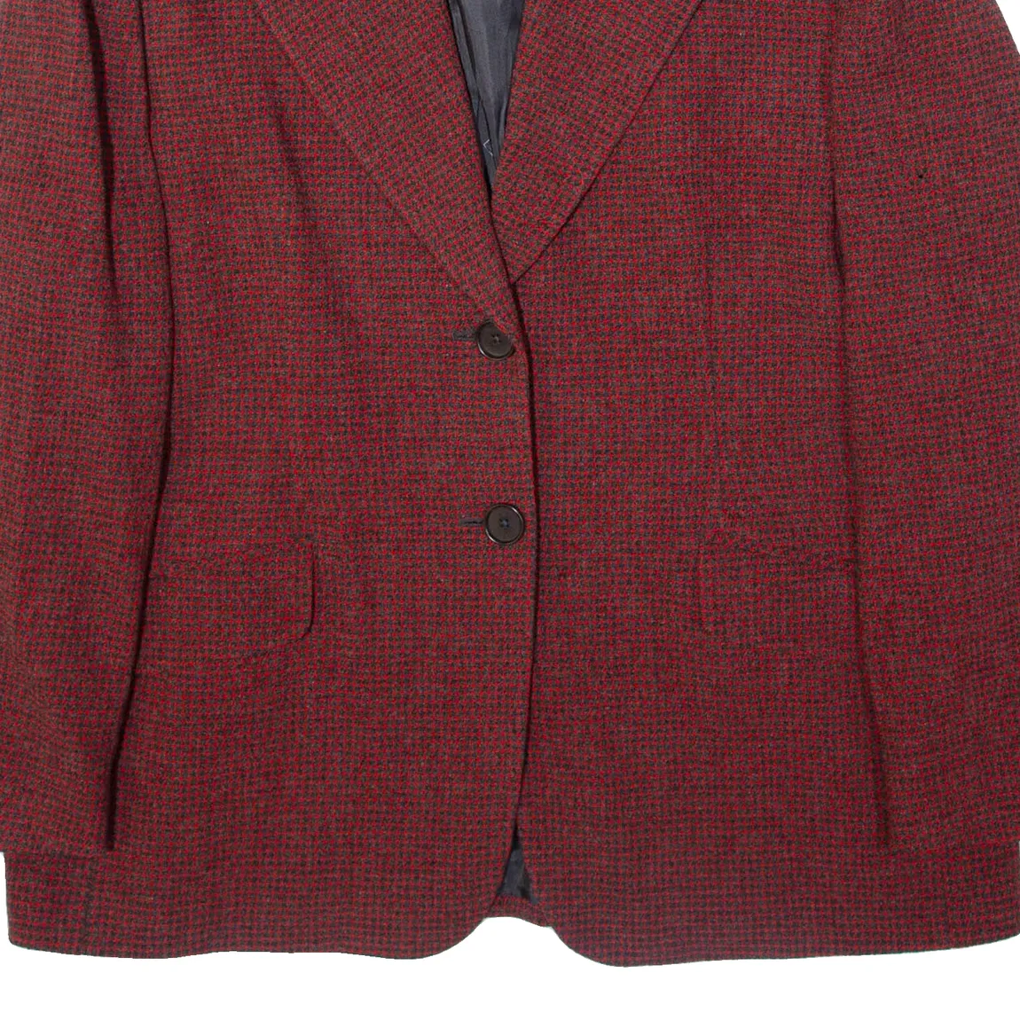 BOGNER Womens Blazer Jacket Red Wool Check L