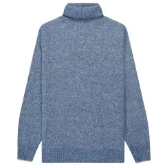 BRUNELLO CUCINELLI Wool Roll Neck Jumper Blue