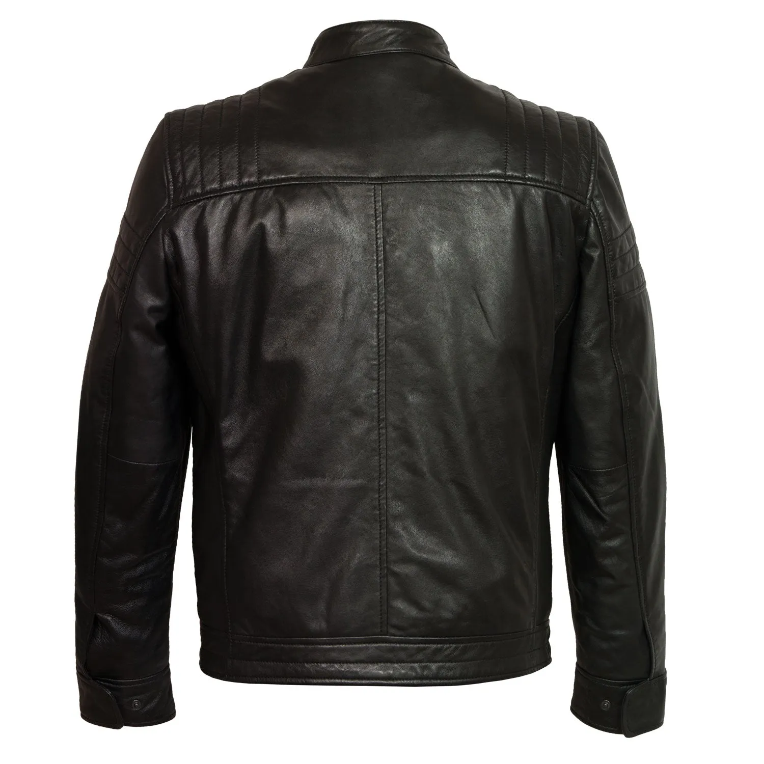 Budd: Men's Black Leather Jacket