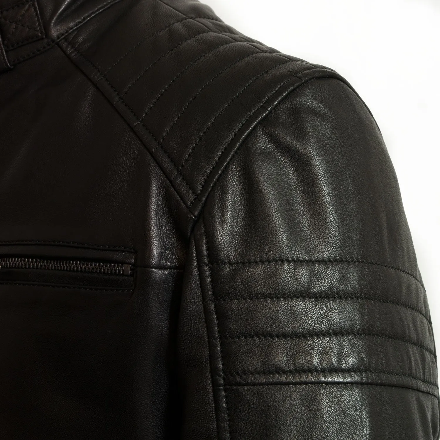 Budd: Men's Black Leather Jacket