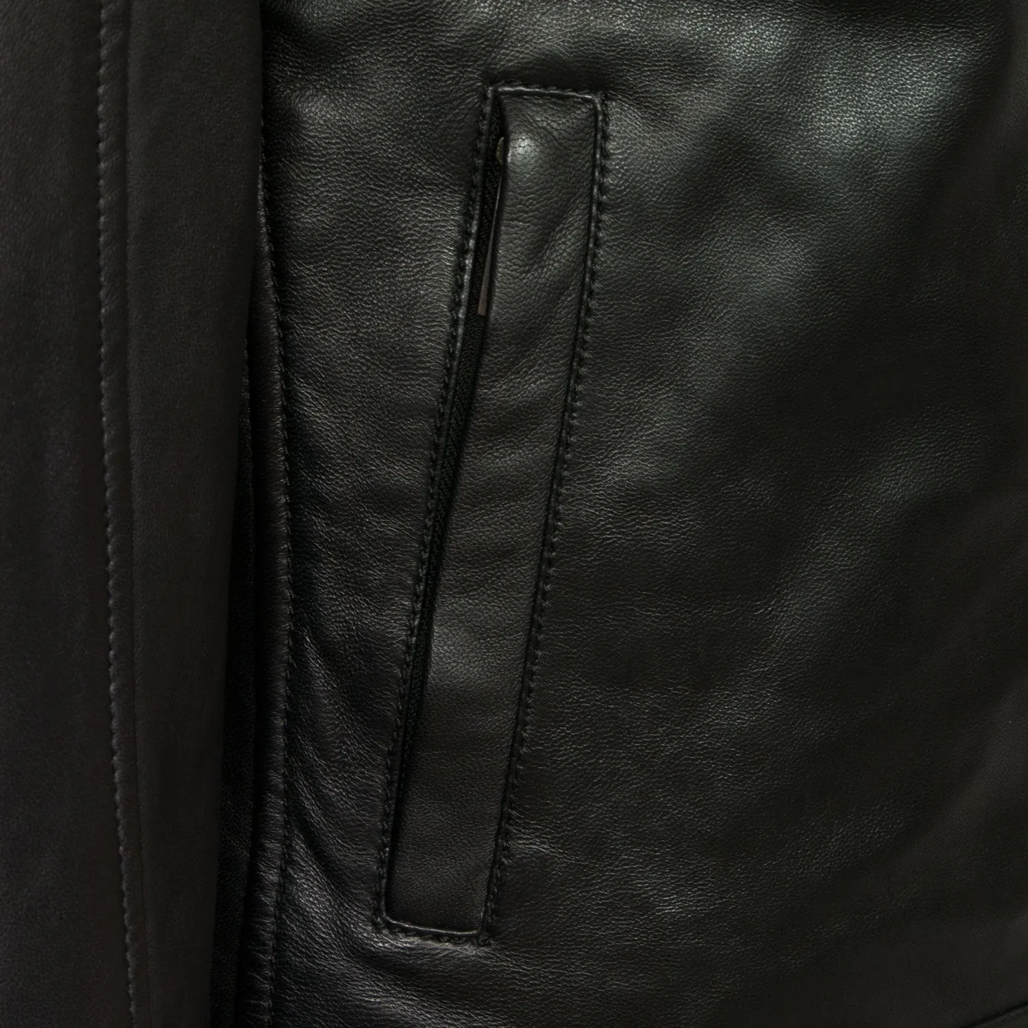 Budd: Men's Black Leather Jacket