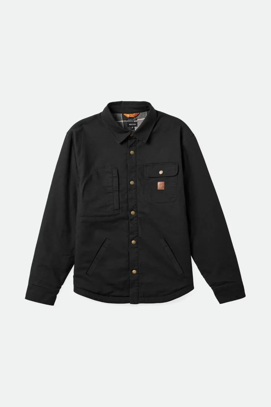 Builders Stretch Flannel Lined Jacket - Washed Black