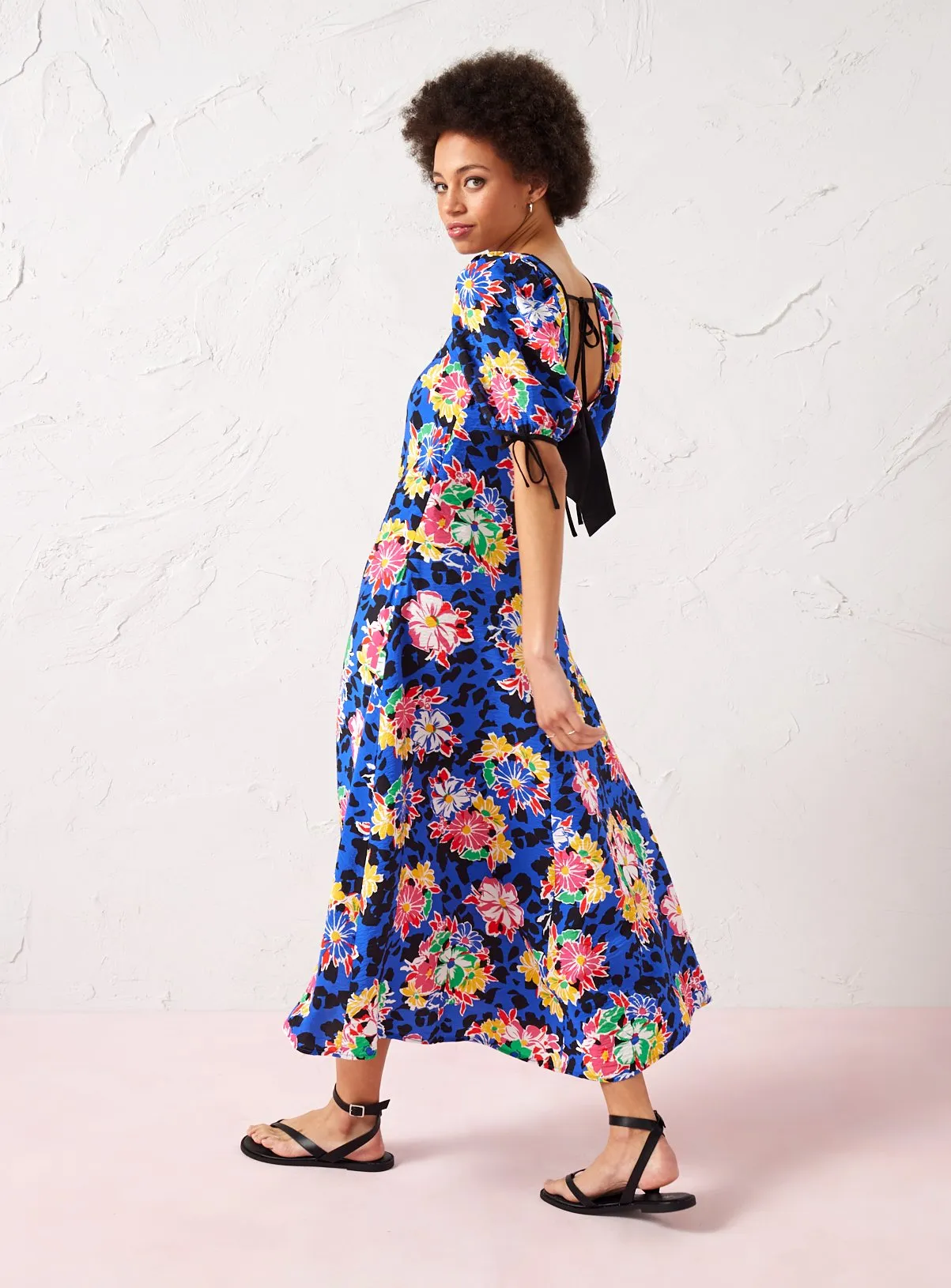 Buy EVERBELLE Floral Revere Tie Back Midaxi Dress 22 | Dresses | Tu