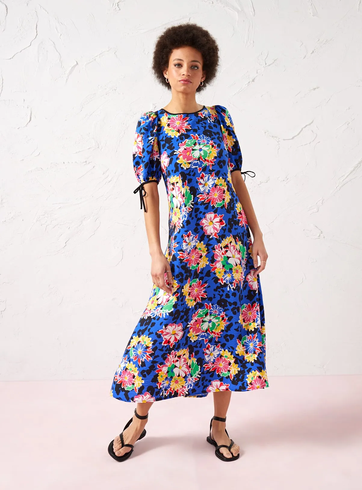 Buy EVERBELLE Floral Revere Tie Back Midaxi Dress 22 | Dresses | Tu