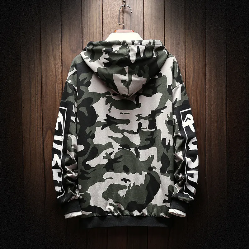 Camouflage long-sleeved sweater