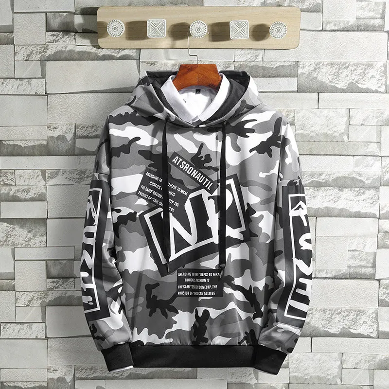 Camouflage long-sleeved sweater