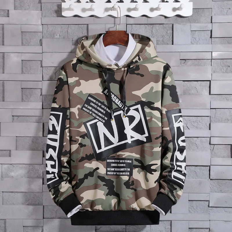 Camouflage long-sleeved sweater