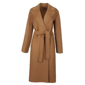 CAPPOTTO LUCI LUNGO DOPPIO DRAP Donna Perfect Camel