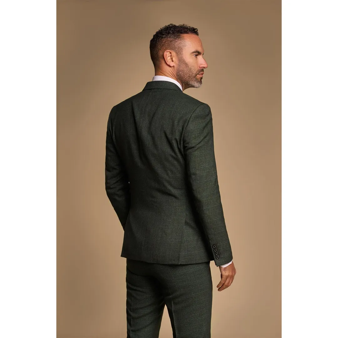 Caridi - Men's Olive Green Double Breasted Blazer