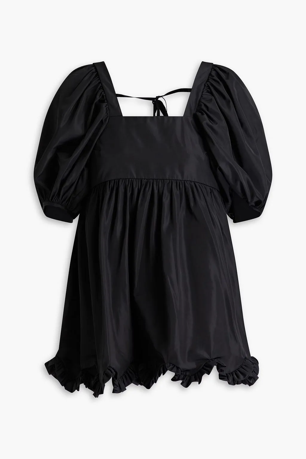 CECILIE BAHNSEN  |Nylon Plain Short Sleeves Puff Sleeves Bridal Outlet Tunics