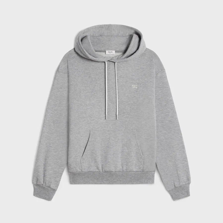 CELINE  |Long Sleeves Cotton Logo Hoodies & Sweatshirts