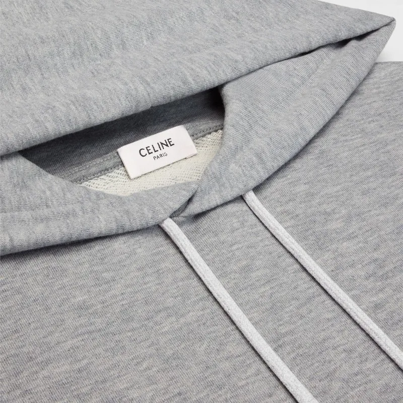 CELINE  |Long Sleeves Cotton Logo Hoodies & Sweatshirts