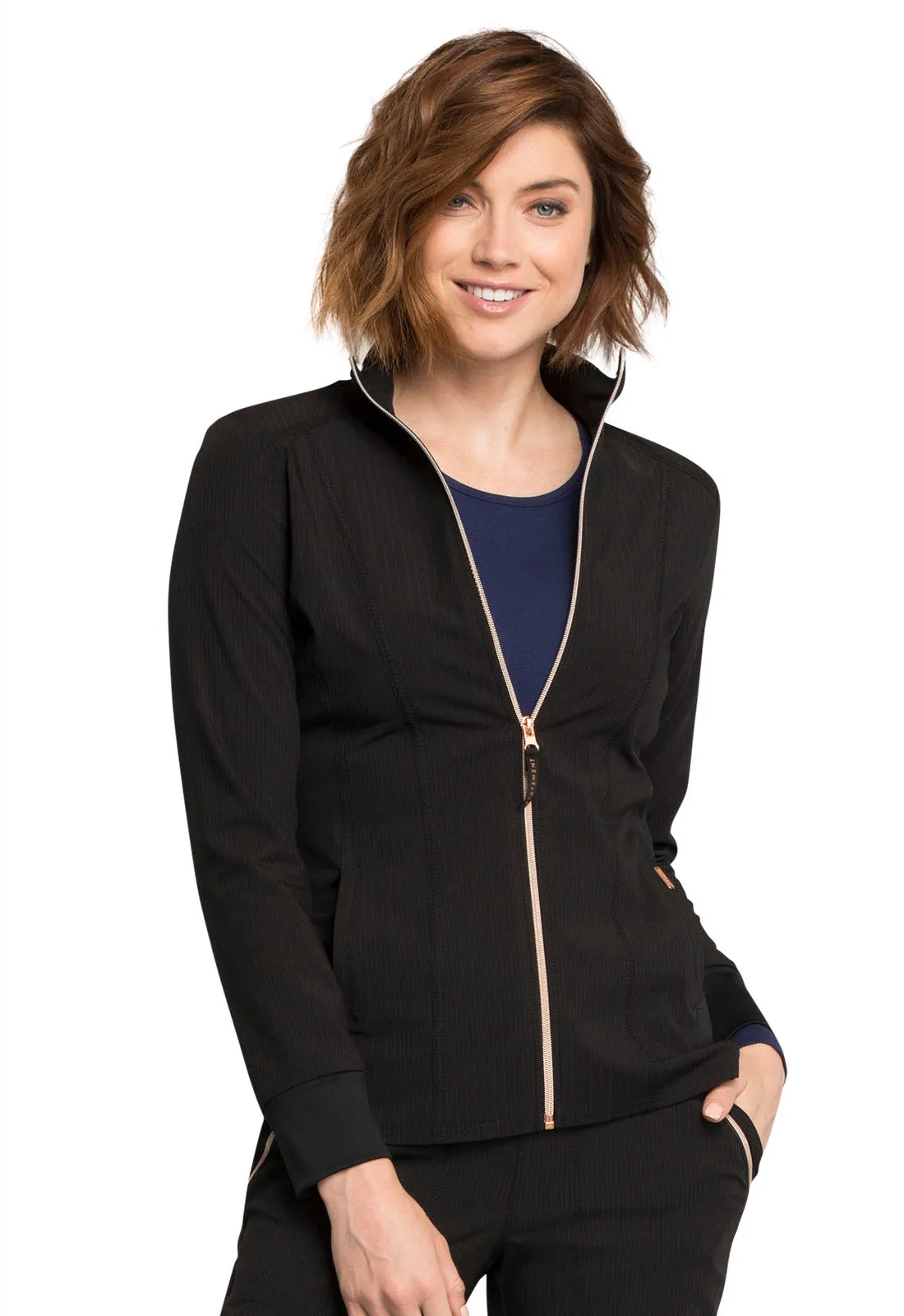 Cherokee Statement Zip Front Jacket in Black