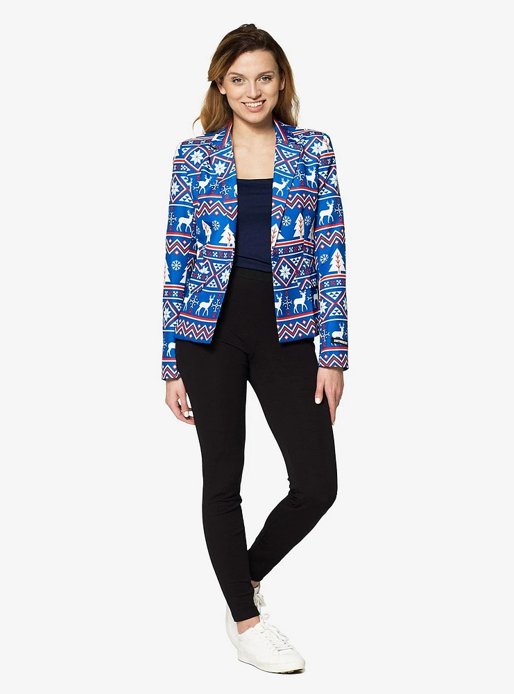 Christmas Nordic Jacket Women's Blazer