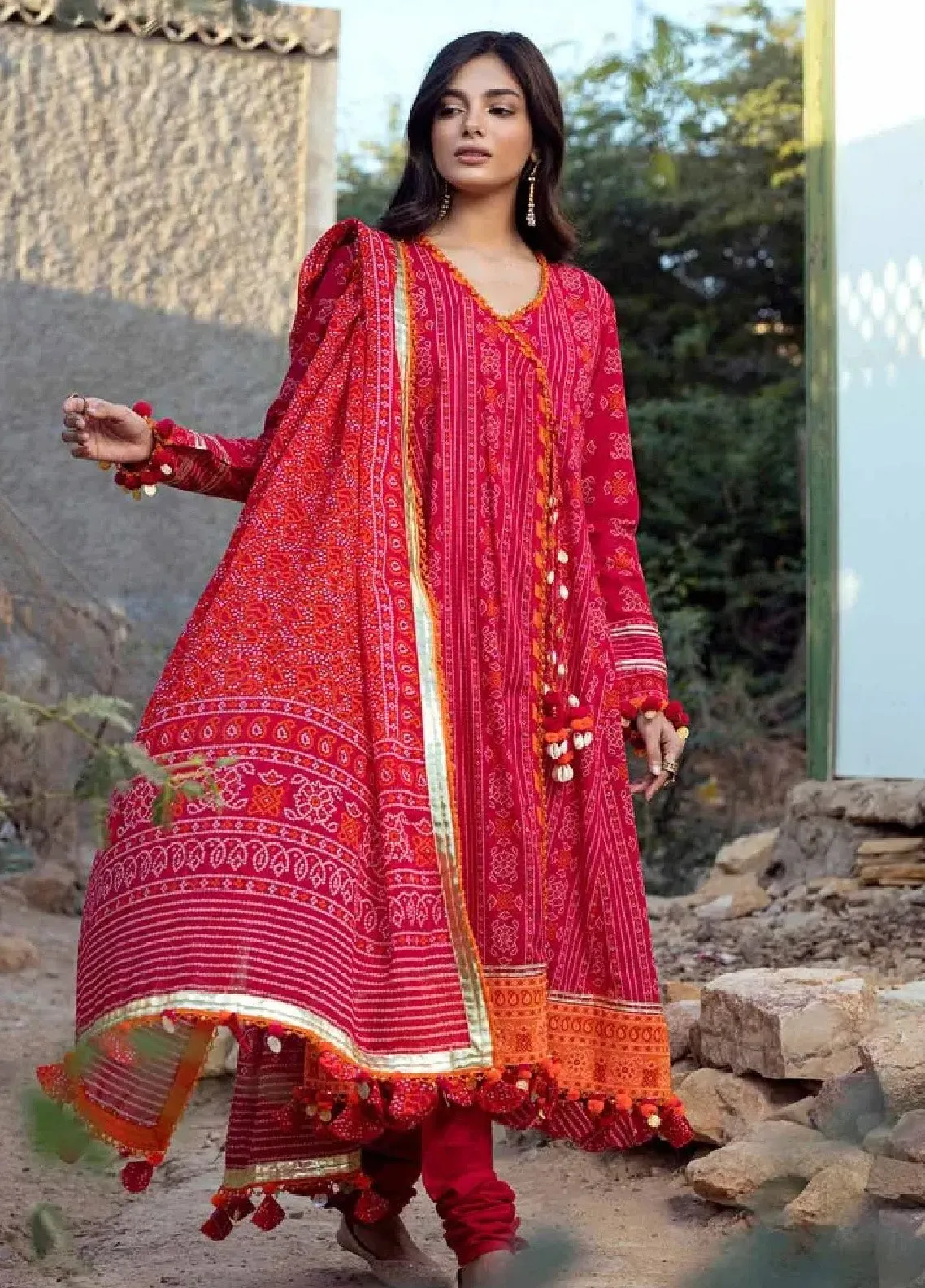 Chunri By Gul Ahmed Printed Lawn Unstitched 3 Piece Suit - GA24CL CL-42009 A