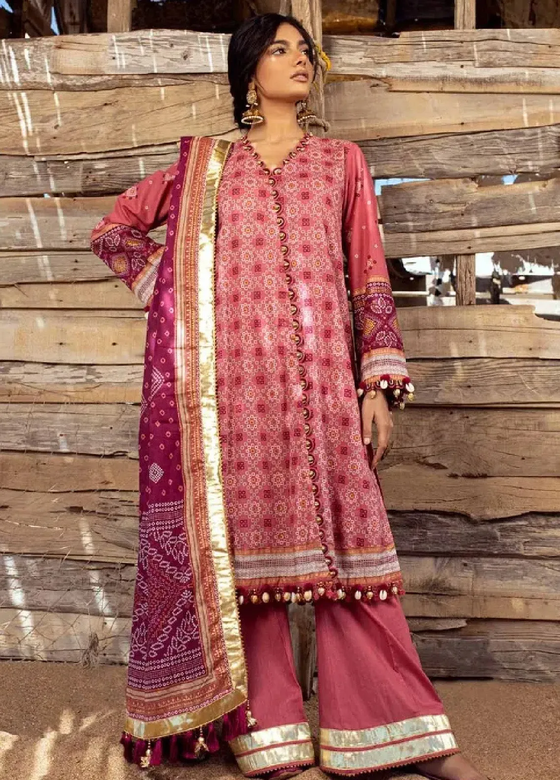 Chunri By Gul Ahmed Printed Lawn Unstitched 3 Piece Suit - GA24CL CL-42032 A