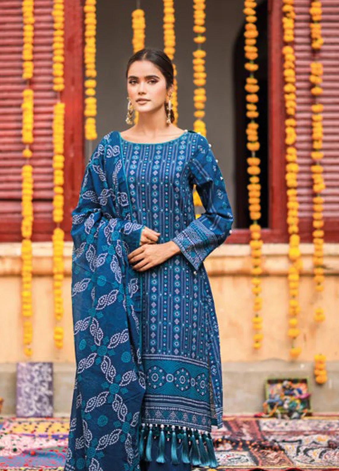 Chunri By Gul Ahmed Printed Lawn Unstitched 3 Piece Suit - GA24CL CL-42060 B