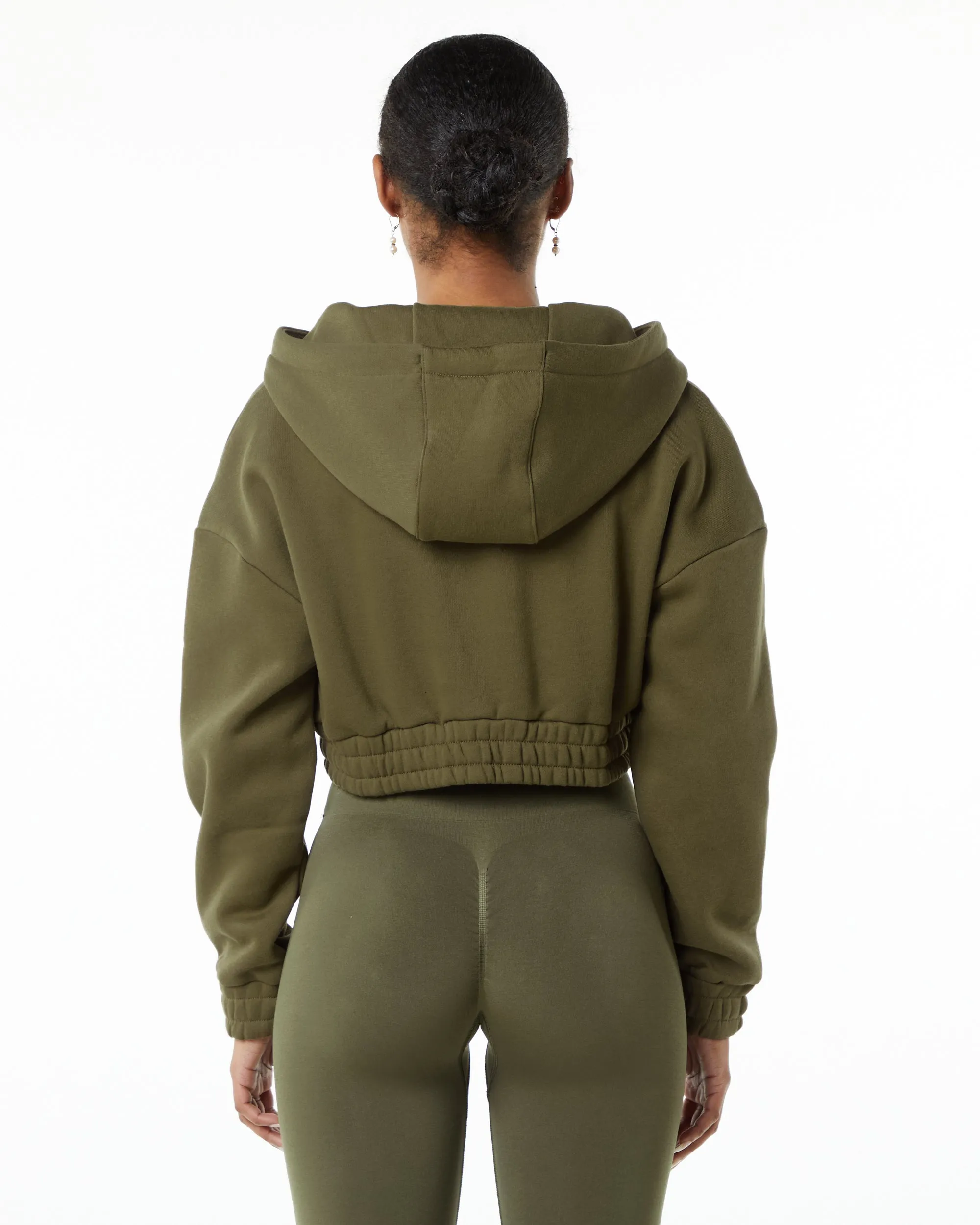 Classic Capital Full-Zip Crop Jacket - Willow