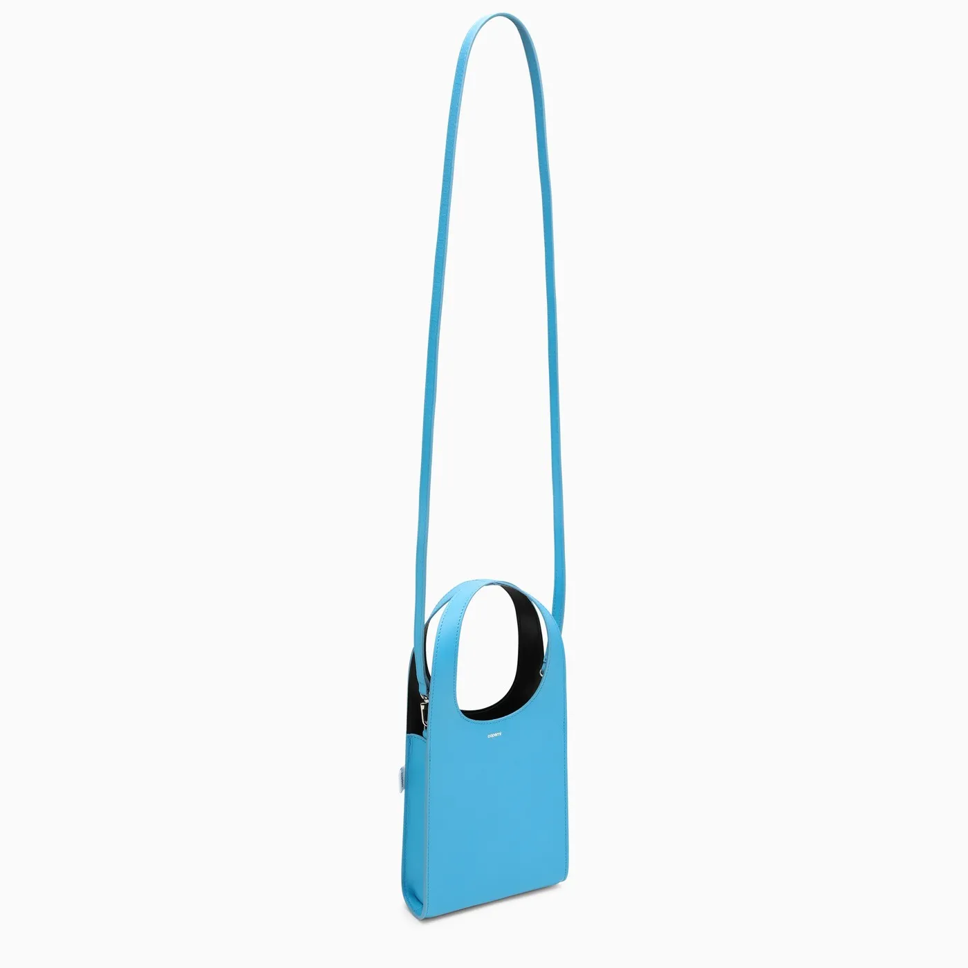 Coperni    Coperni Micro Swipe Tote Bag Light Blue Leather