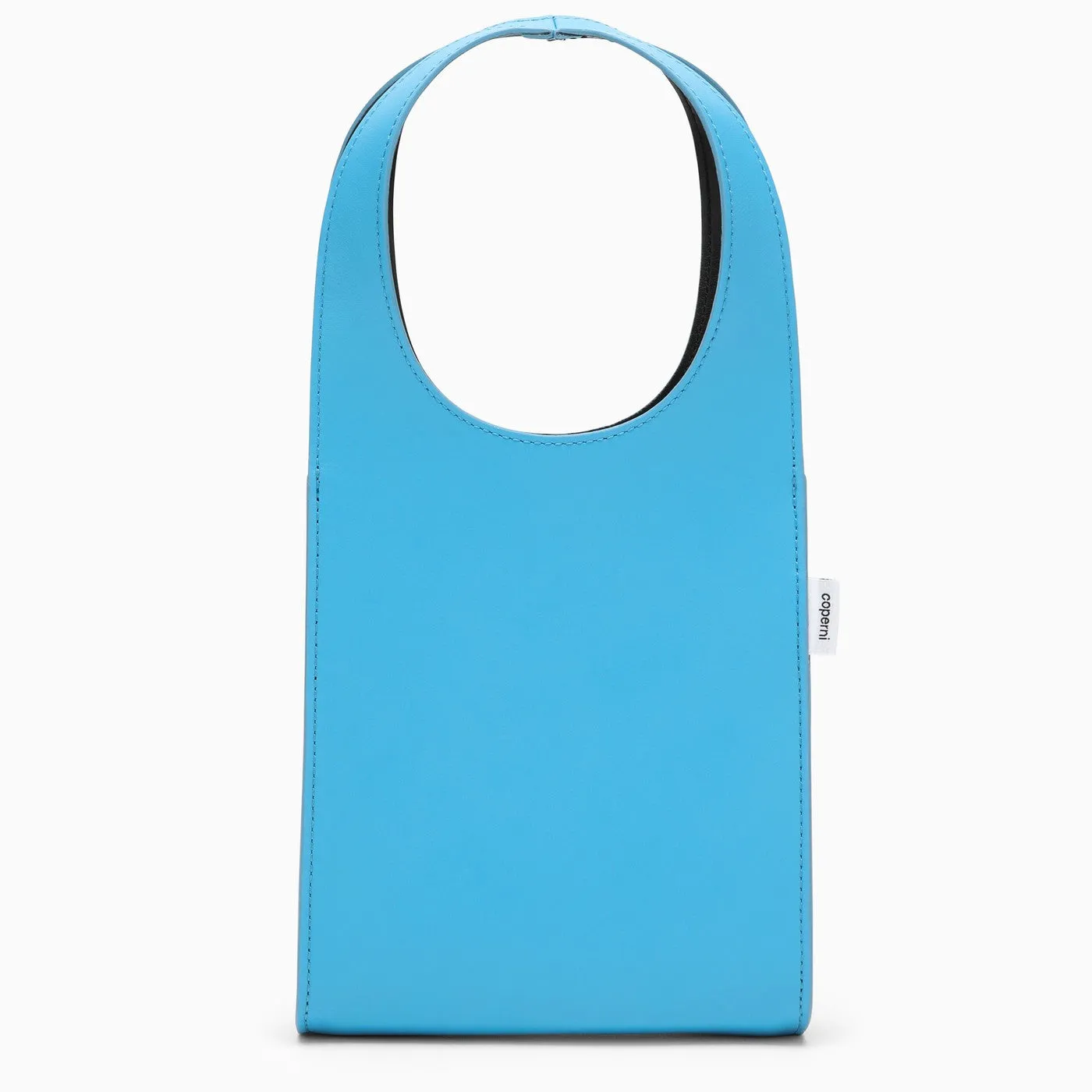 Coperni    Coperni Micro Swipe Tote Bag Light Blue Leather