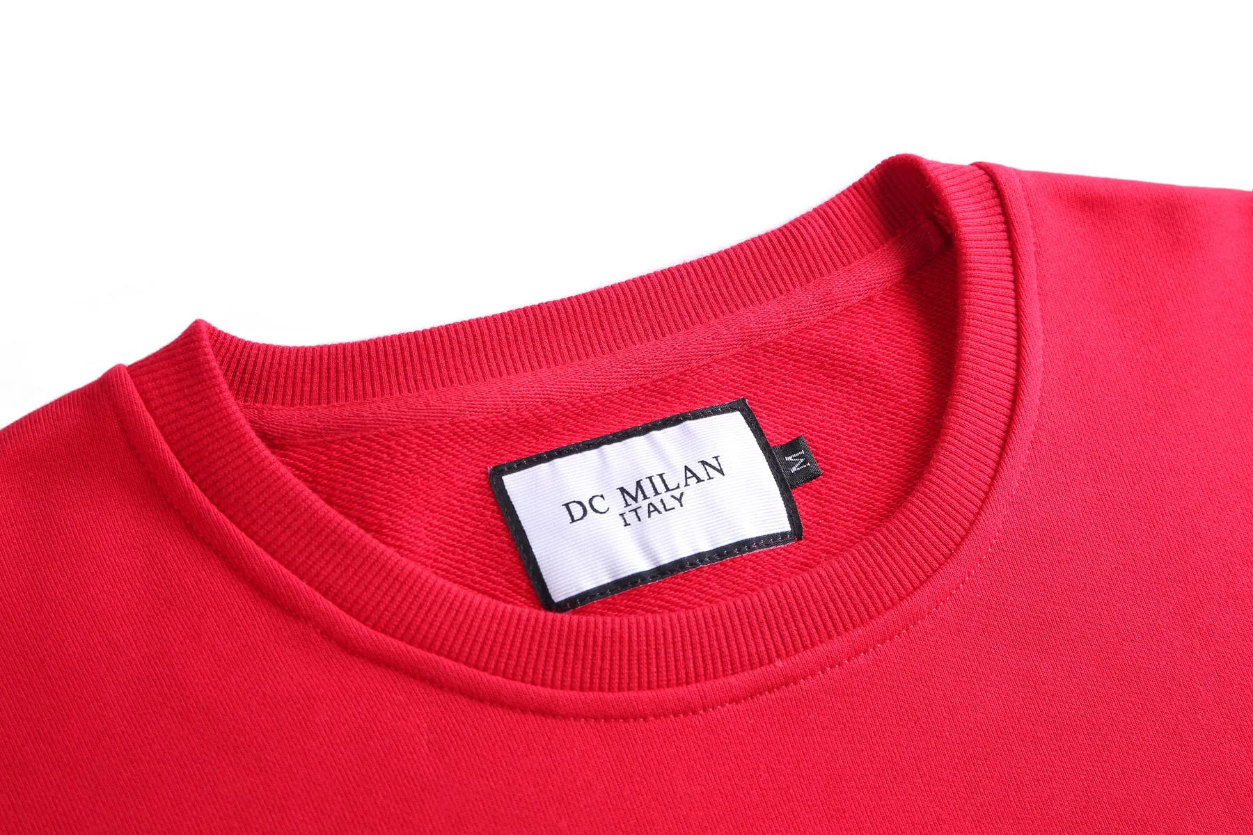 Cotton Sweatshirt with Embroidery – Red