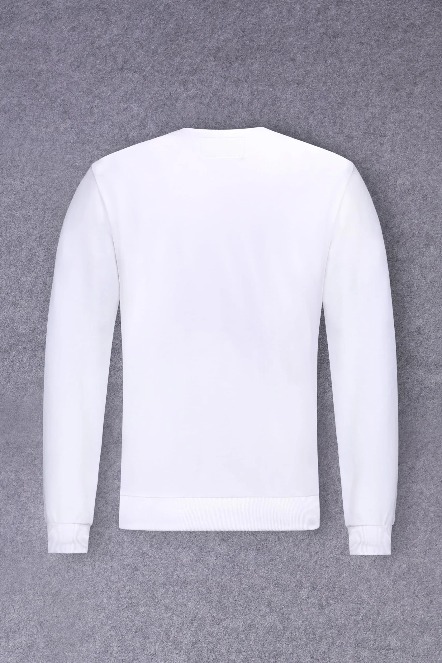 Cotton Sweatshirt with Embroidery – White