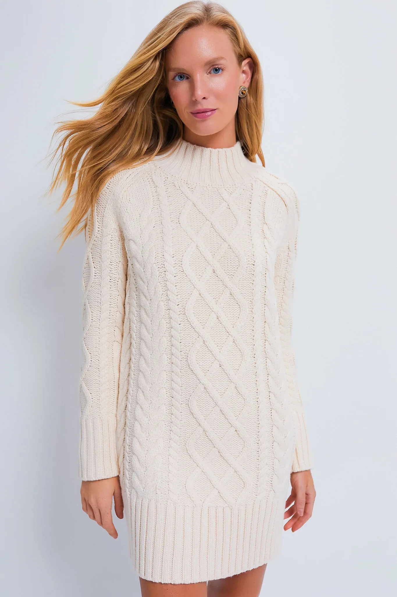 Cream Whistler Sweater Dress